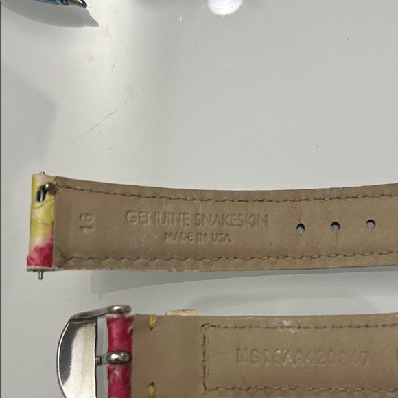 Michele Multicolor Genuine Snakeskin Leather Watch Strap Size 16 - Picture 5 of 5